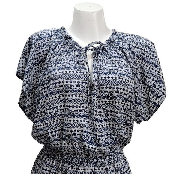 Seafolly Jacquard Print Playsuit Romper L Blue - Picture 3 of 8